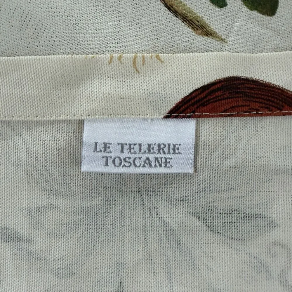 Le Telerie Toscane Fall Pumpkin Table Cloth 66”x 89” Butterfly Italy